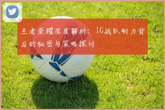 王者荣耀深度解析：IG战队耐力背后的秘密与策略探讨